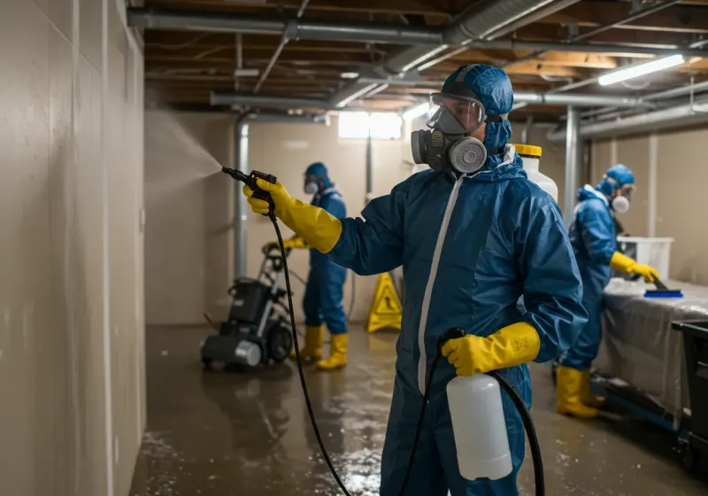 Basement Sanitization and Antimicrobial Treatment process in Lake of the Pines, CA